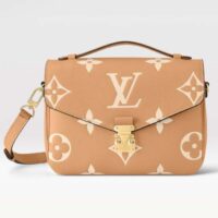 Louis Vuitton LV Women Pochette Metis Bag Beige Monogram Empreinte Embossed Grained Cowhide (1)