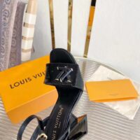 Louis Vuitton LV Women Shake Sandal Black Patent Calf Leather 9.5 Cm Heel (8)