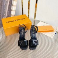 Louis Vuitton LV Women Shake Sandal Black Patent Calf Leather 9.5 Cm Heel (8)