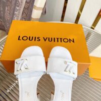 Louis Vuitton LV Women Shake Sandal White Patent Calf Leather 9.5 Cm Heel (7)