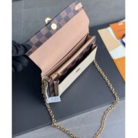 Louis Vuitton LV Women Vavin Chain Wallet Beige Damier Ebene Coated Canvas (2)