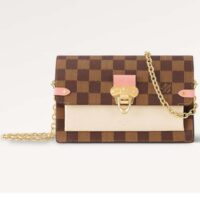 Louis Vuitton LV Women Vavin Chain Wallet Beige Damier Ebene Coated Canvas (2)