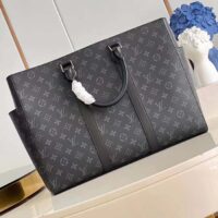 Louis Vuitton Unisex Sac Plat 24H Monogram Eclipse Coated Canvas Cowhide Leather (3)