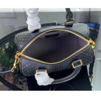 Louis Vuitton Women LV Speedy Bandouliere 20 Handbag Black Calfskin Double Zip (9)