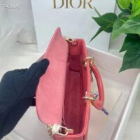 Dior Women CD Medium Lady D-Joy Bag Rust-Colored Cannage Lambskin (8)