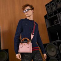 Gucci GG Women Diana Mini Tote Bag Pink Leather Double G (4)