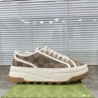 Gucci GG Women’s GG Sneaker Beige Ebony Original GG Canvas Flat 5 Cm Heel (11)