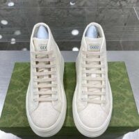 Gucci Unisex GG High Top Sneaker White Original GG Canvas Flat Interlocking G (6)