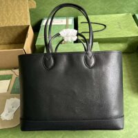 Gucci Unisex GG Ophidia Medium Tote Bag Black Leather Double G (2)