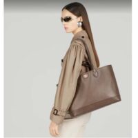 Gucci Unisex GG Ophidia Medium Tote Bag Brown Leather Double G (3)