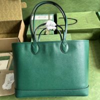 Gucci Unisex GG Ophidia Medium Tote Bag Green Leather Double G (2)