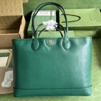 Gucci Unisex GG Ophidia Medium Tote Bag Green Leather Double G (2)