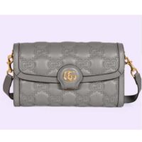 Gucci Women GG Matelassé Small Bag Light Grey Double G (3)