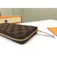 Louis Vuitton LV Unisex Clémence Wallet Brown Pink Damier Ebene Coated Canvas (1)