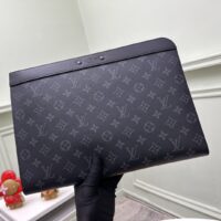 Louis Vuitton LV Unisex Pochette Jour Monogram Eclipse Coated Canvas Cowhide Leather (4)