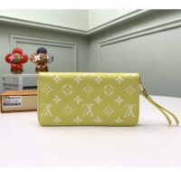 Louis Vuitton LV Unisex Zippy Wallet Yellow Monogram Empreinte Embossed Supple Grained Cowhide (1)