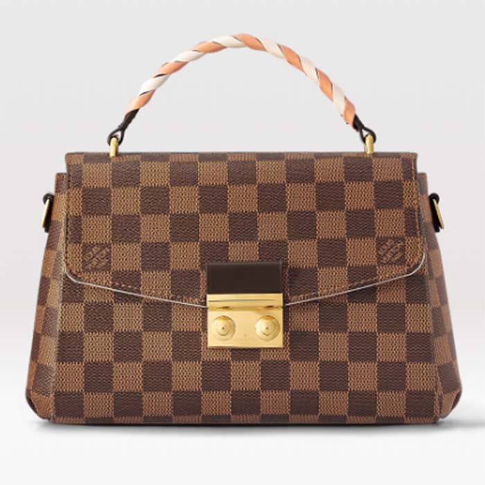 Louis Vuitton LV Women Braided Croisette Brown Damier Ebene Coated Canvas