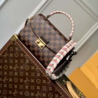 Louis Vuitton LV Women Braided Croisette Brown Damier Ebene Coated Canvas (1)