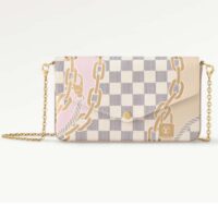 Louis Vuitton LV Women Félicie Pochette Damier Azur Coated Canvas Cotton (9)