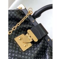 Louis Vuitton LV Women Monogram Clutch Black Calfskin Leather S-Lock (2)