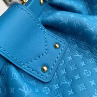 Louis Vuitton LV Women Monogram Clutch Blue Calfskin Leather S-Lock (2)