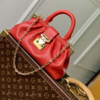 Louis Vuitton LV Women Monogram Clutch Red Calfskin Leather S-Lock (2)