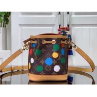 Louis Vuitton LV Women Nano Noé Monogram Coated Canvas 3D Painted Dots Print (5)