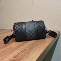 Louis Vuitton Unisex City Keepall Bag Black Graphite Damier Infini Cowhide Leather Damier Coated Canvas (3)