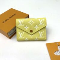 Louis Vuitton Unisex Victorine Wallet Lemon Yellow Monogram Empreinte Embossed Supple Grained Cowhide (1)