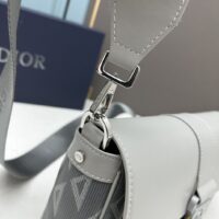 Dior Unisex Hit The Road Bag Strap Gray CD Diamond Canvas Smooth Calfskin (9)