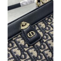 Dior Women CD Medium Dior Key Bag Blue Dior Oblique Jacquard (4)