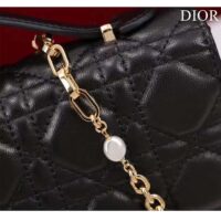 Dior Women CD Miss Dior Mini Bag Black Cannage Lambskin (8)