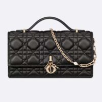 Dior Women CD Miss Dior Mini Bag Black Cannage Lambskin (8)