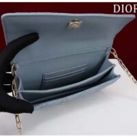 Dior Women CD Miss Dior Mini Bag Cloud Blue Cannage Lambskin (9)