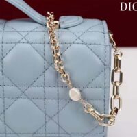 Dior Women CD Miss Dior Mini Bag Cloud Blue Cannage Lambskin (9)