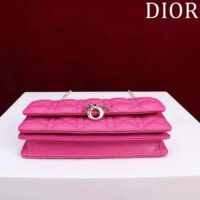 Dior Women CD Miss Dior Mini Bag Rani Pink Cannage Lambskin (7)