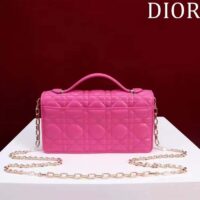 Dior Women CD Miss Dior Mini Bag Rani Pink Cannage Lambskin (7)