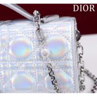 Dior Women CD Miss Dior Mini Bag Silver Metallic Leather Lambskin (1)