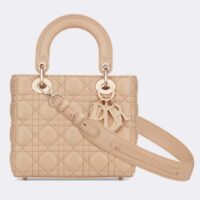 Dior Women CD Small Lady Dior My ABCDior Bag Beige Cannage Lambskin (1)