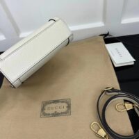 Gucci GG Women Gucci Diana Mini Tote Bag Double G White Leather (10)