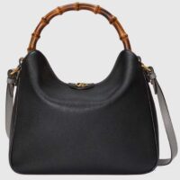 Gucci Unisex Diana Medium Shoulder Bag Black Leather Double G (3)