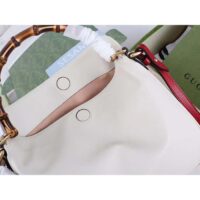 Gucci Unisex Diana Small Shoulder Bag White Leather Double G (14)