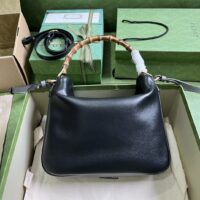 Gucci Women Diana Small Shoulder Bag Black Leather Double G (1)