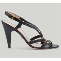 Gucci Women GG Cystal Interlocking G Sandal High 9 CM Heel (6)