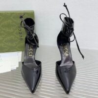 Gucci Women GG High Heel Patent Pump Black Patent Leather 10 CM Heel (4)