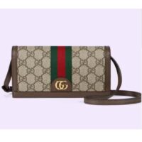 Gucci Women Ophidia GG Mini Bag Beige Ebony GG Supreme Canvas Double G (1)