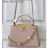 Louis Vuitton LV Women Capucines BB Handbag Beige Pink Taurillon Leather (4)