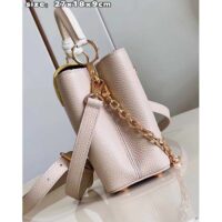 Louis Vuitton LV Women Capucines BB Handbag Beige Pink Taurillon Leather (4)