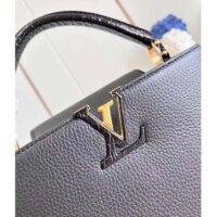 Louis Vuitton LV Women Capucines MM Handbag Black Taurillon Cowhide Leather (6)