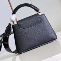 Louis Vuitton LV Women Capucines Mini Handbag Black Taurillon Cowhide Leather (10)